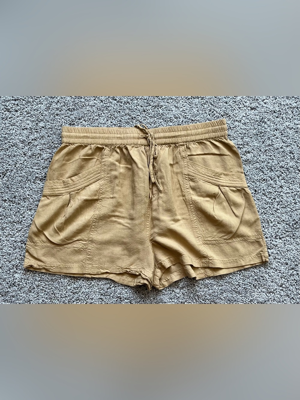 Bila Women's Drawstring Shorts in Mustard